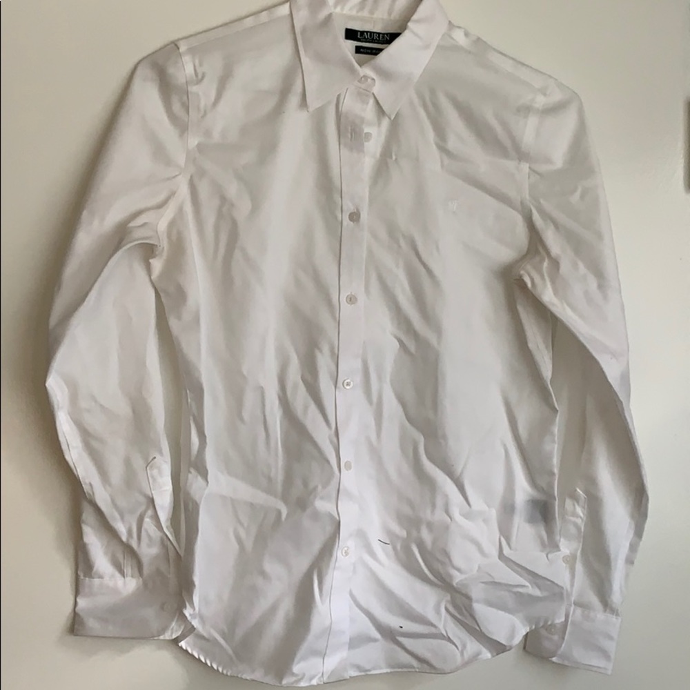 White cotton button down